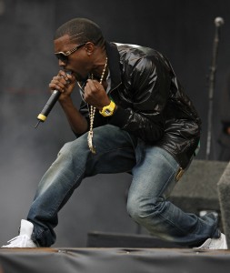 US rapper Kanye West performs 18 August