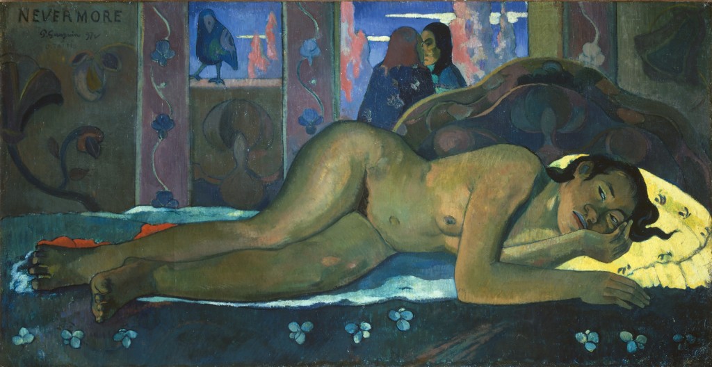 Paul Gauguin, Nevermore (1897) image courtesy of The Courtauld Gallery, London