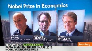 Eugene Fama, Lars Hansen & Robert Shiller. Winners of the Nobel Prize for Economics