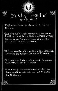 Death Note Rule 1