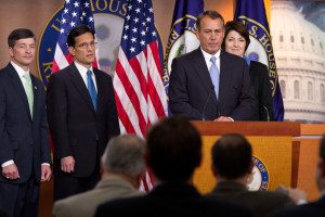 Front Right: Republican Speaker John Boehner