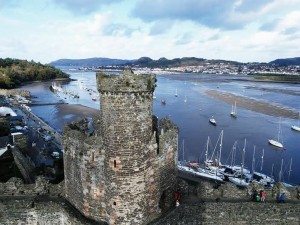 This photo of Conwy Castle, built in the late 13th century, overlooks the picturesque Conwy river. The castle has been classed a World Heritage site.