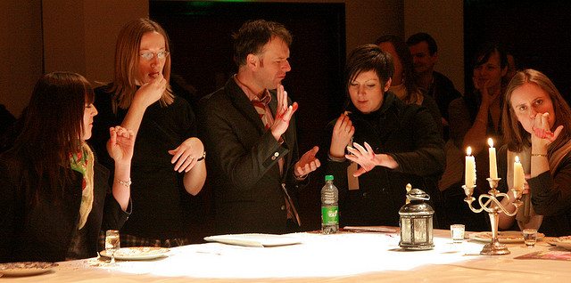 Audience participation during a 2010 performance of 'Eat Your Heart Out' at the Warwick Arts Centre. Rémi Kaupp / Flickr