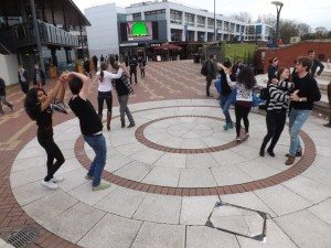 Getting jiggy with out: Warwick Salsa take to the Piazza