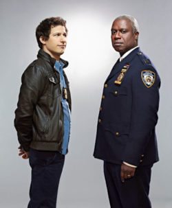BROOKLYN NINE-NINE: From Emmy Award-winning writer/producers of "Parks and Recreation" and starring Emmy Award winners Andy Samberg (L) and Andre Braugher (R), BROOKLYN NINE-NINE is a new single-camera workplace comedy about what happens when a hotshot detective (Samberg) gets a new Captain (Braugher) with a lot to prove. The new single-camera workplace comedy BROOKLYN NINE-NINE premieres this fall on FOX. ©2013 Fox Broadcasting Co. Cr: Patrick Eccelsine/FOX