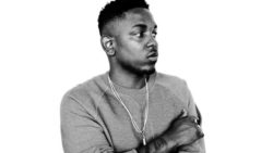 black and white image of Kendrick Lamar