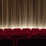 cinema curtains and red seats