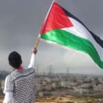 Man waving a Palestine flag