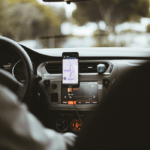 Smartphone mount inside car
