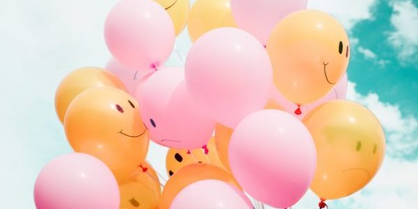 happy sad mood balloons