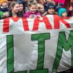 School children marching for climate change action