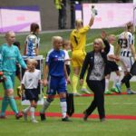 Emma Hayes leads her Chelsea team out for the 2015 FA Cup Final