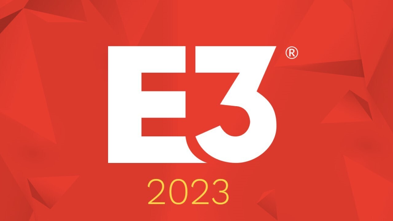 The words E3 2023 on a red background