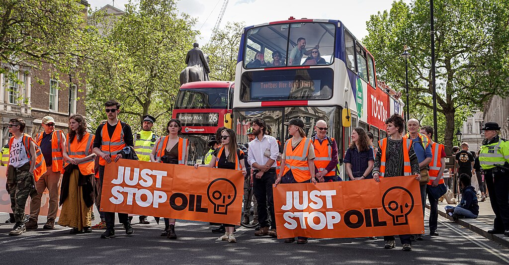 Just stop Oil protest at Whitehall, London