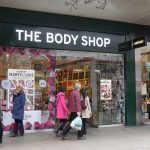 An outlet of The Body Shop on a busy high street