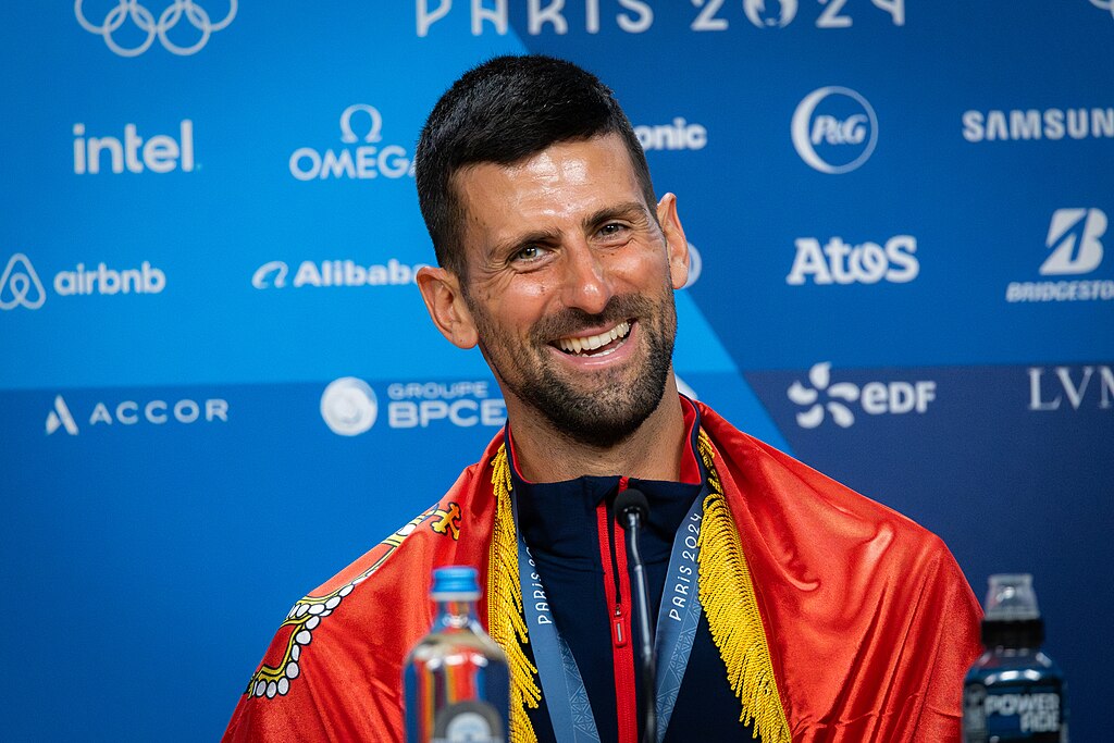 Novak Djokovic Speaks at a Press Conference in the Paris 2024 Olympics