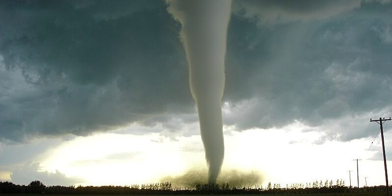 Tornado in Elie, Manitoba, Canada