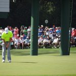 Rory McIlroy putting at the masters in 2015