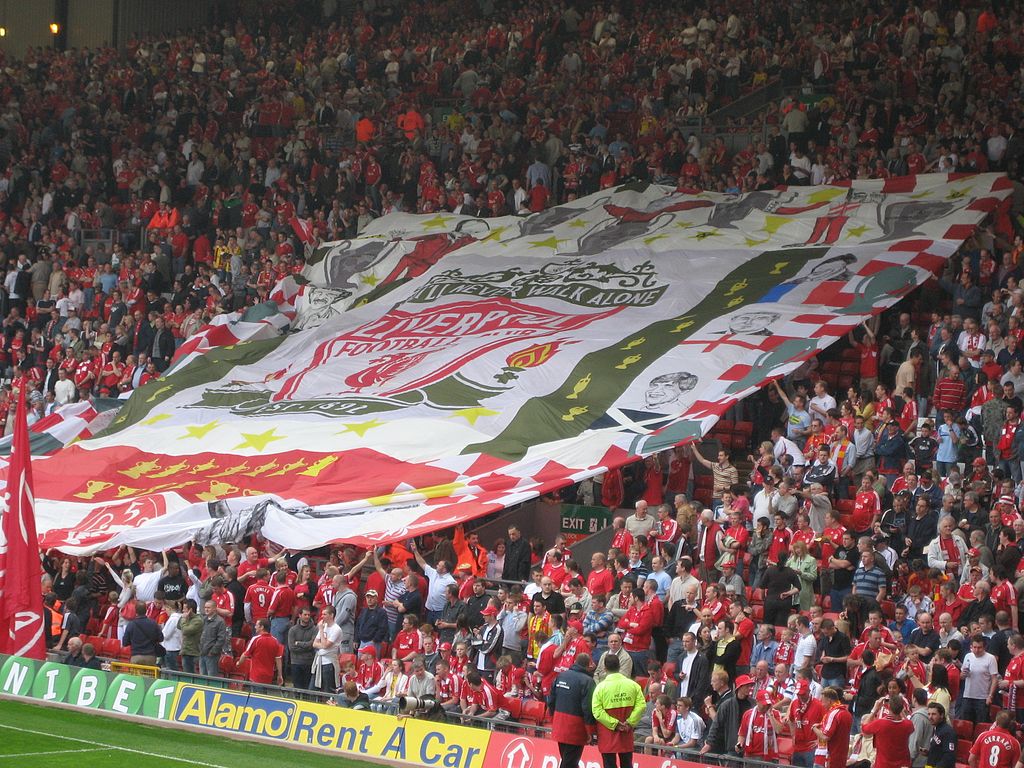 The Kop end of Anfield, 2007