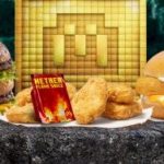 Mincraft X McDonalds Advertisement featuring new collectibles
