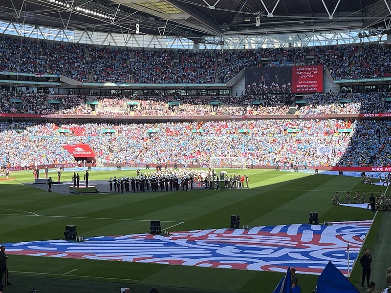 Wembley Stadium before kick off at the 2025 fa cup final