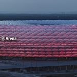 Bayern Munich's impressive Allianz Arena at Sundown
