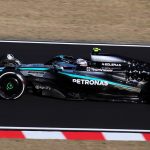 Kimi Antonelli driving for Mercedes in the 2025 Japan GP