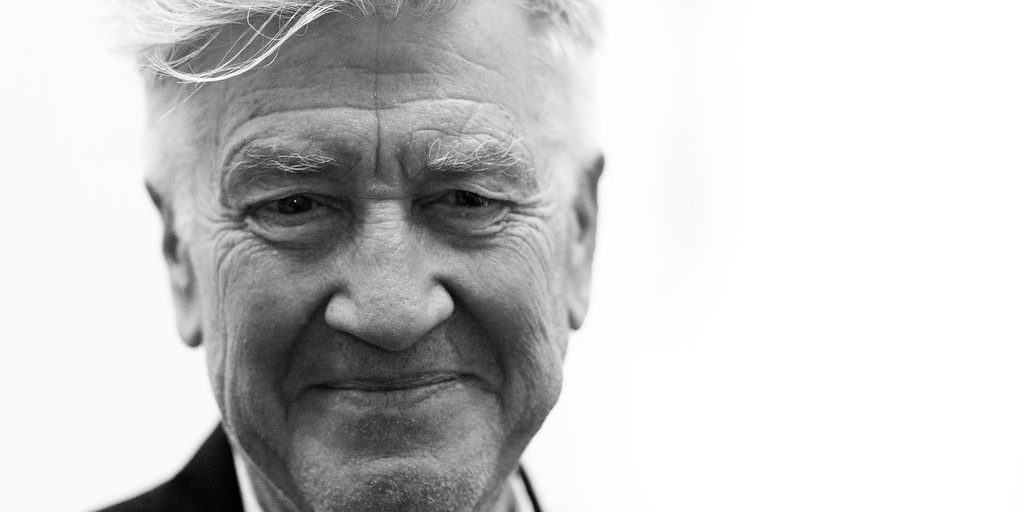 A Black and white portrait of filmmaker David Lynch