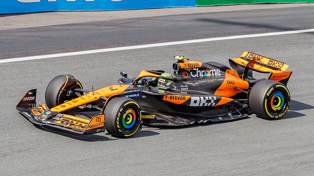 An MCL38 driven by Lando Norris during the Dutch Grand Prix