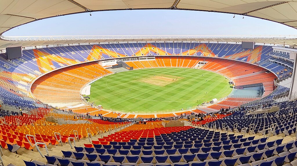 A view from inside The Narendra Modi stadium in India
