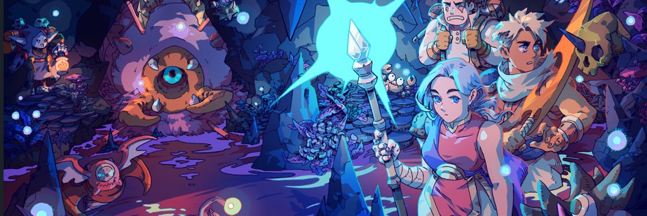 Sea of Stars game art featuring main three characters