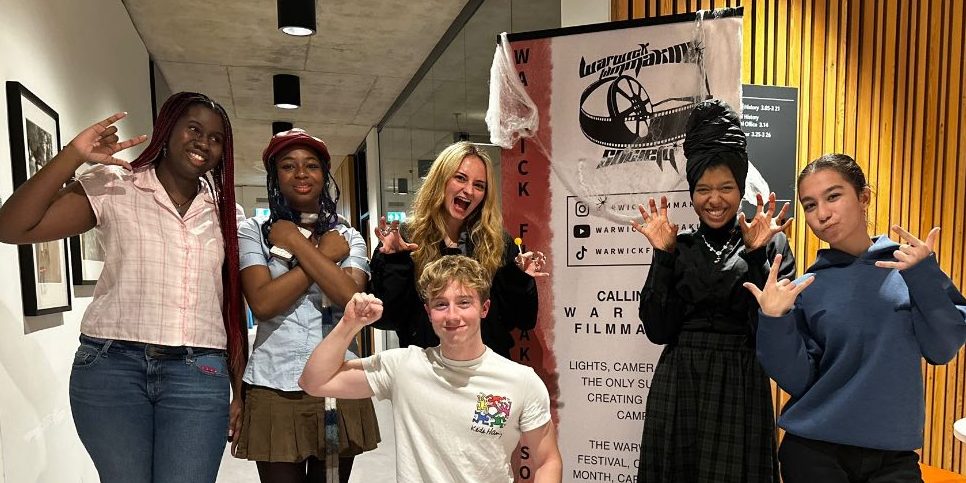 Members of Filmmaking Society in a group photo