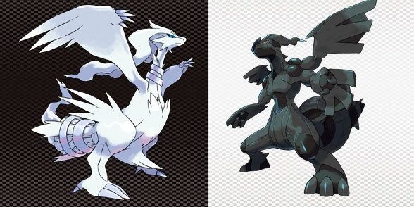 official art of the Pokémon black and white game