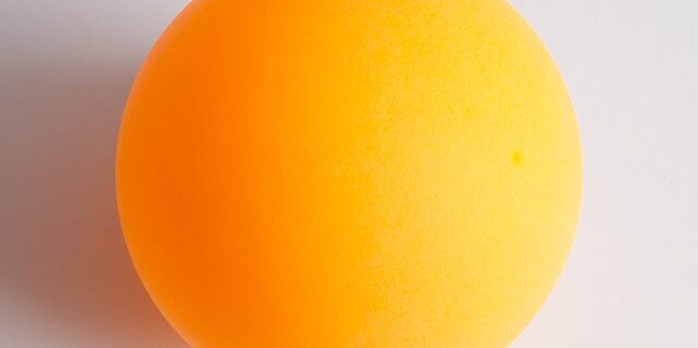 Orange ping pong ball