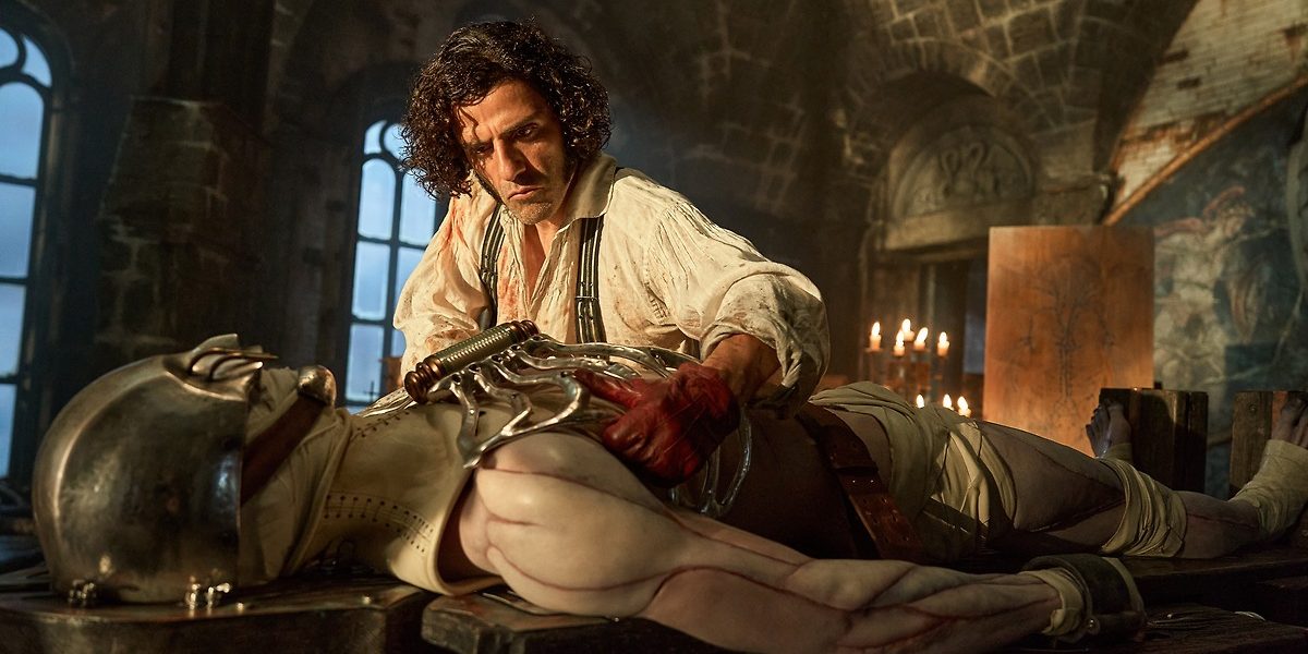 An image of Victor Frankenstein creating his monster from a film adaptation of Frankenstein