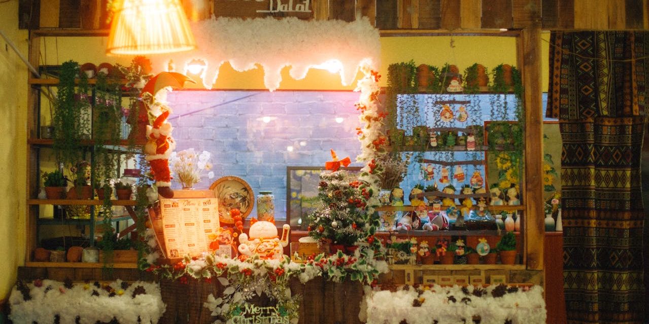 Image of the inside of a cosy retro cafe