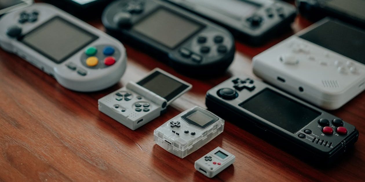 picture of different consoles and gaming devices