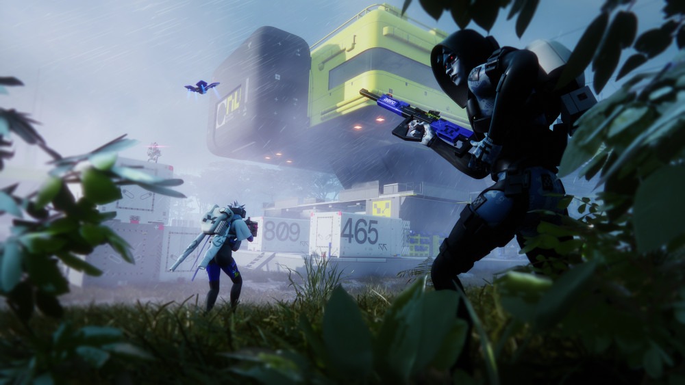 Sci-fi fight scene from the game Marathon