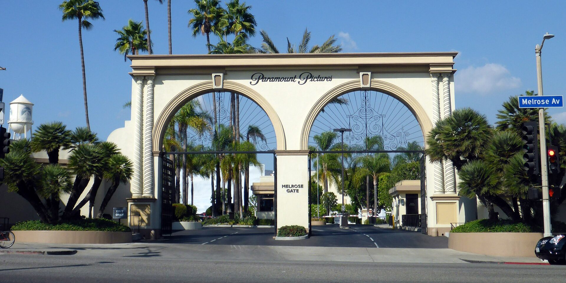 Hollywood movie studio Paramount's front gates