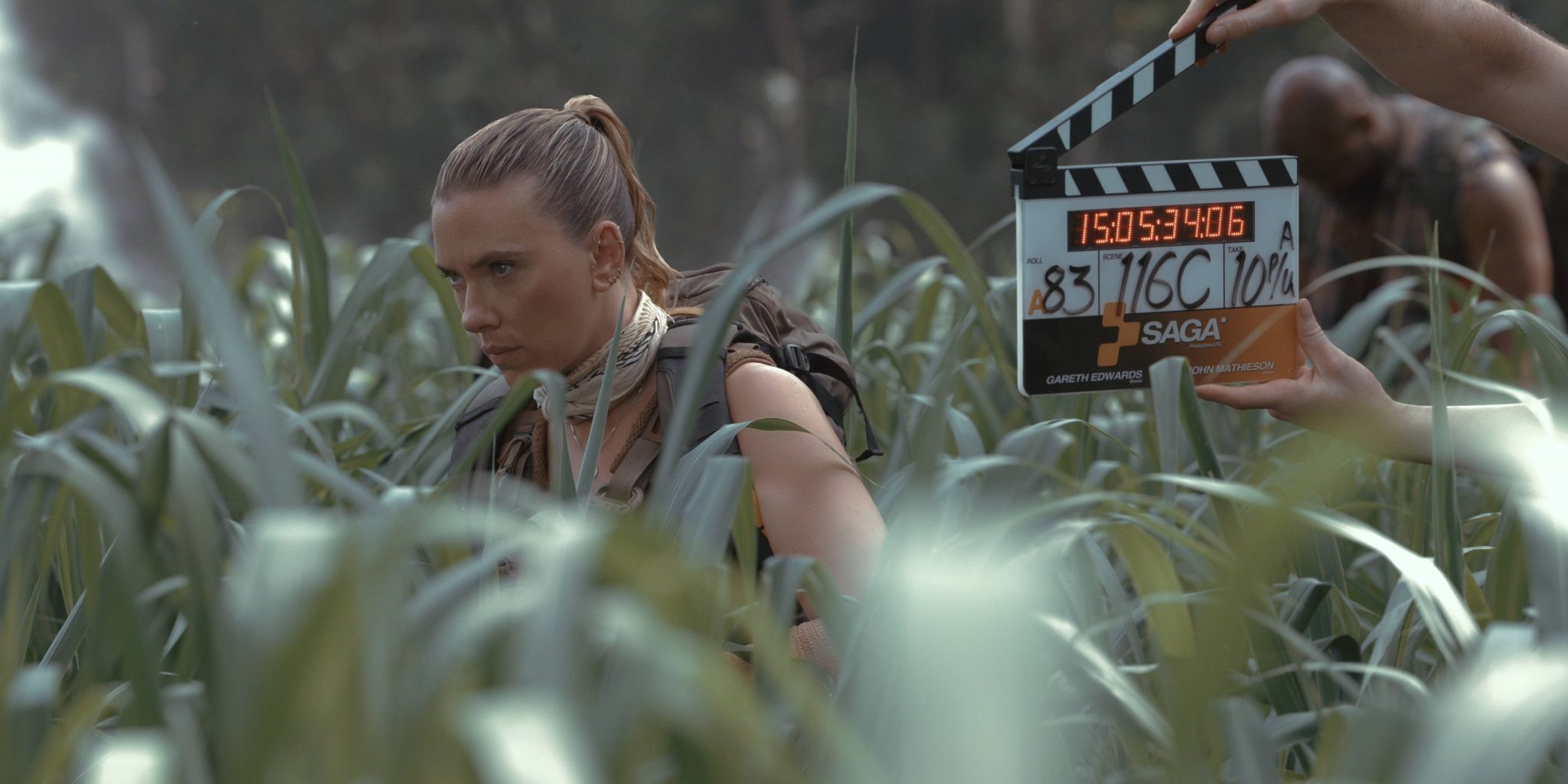 Scarlett Johansson as skilled covert operations expert Zora Bennett in JURASSIC WORLD REBIRTH, directed by Gareth Edwards.