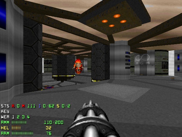 Image credit: FreeDoom screenshot, level 4 (version 0.6.4) Wiki Media Commons