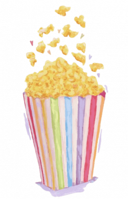 Popcorn bucket in rainbow colours