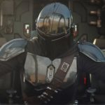 The Mandalorian and Grogu in a spaceship